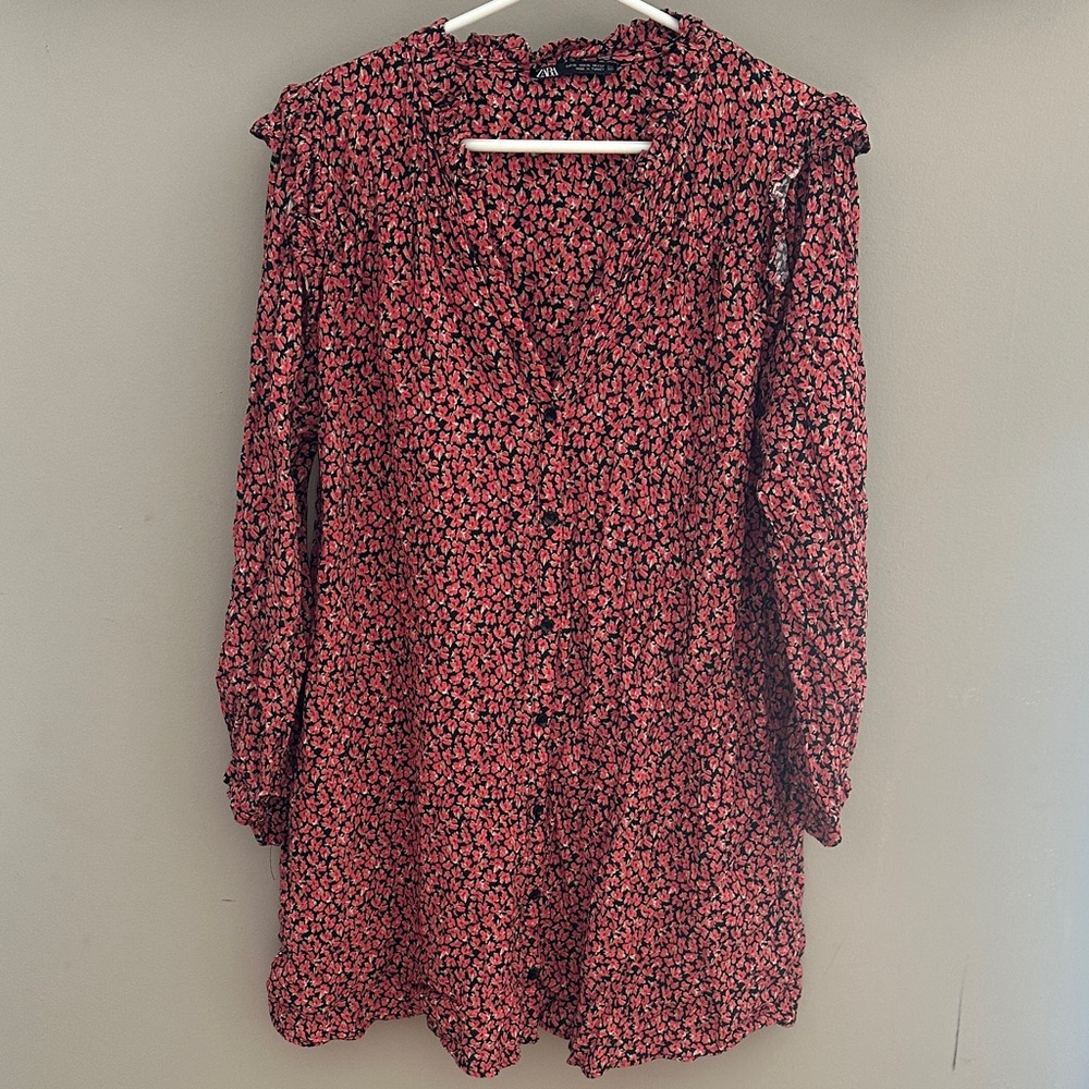 Zara Floral Button-Up Blouse or Dress